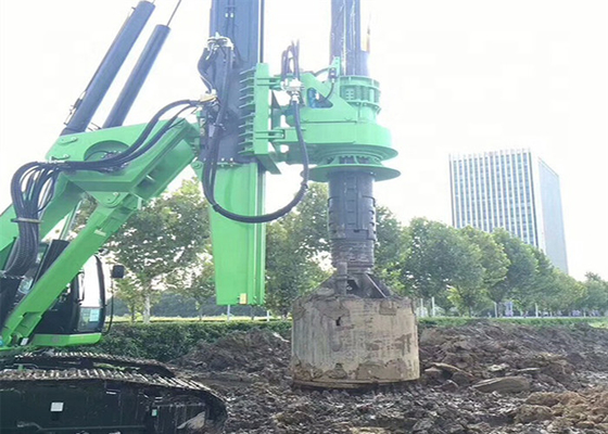 50kN Crowd Force Diesel Sử dụng giàn khoan móng Góc khoan 90 °