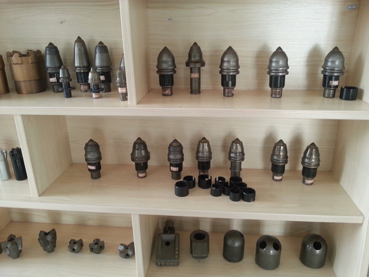 Công cụ khoan Tungsten Rock Auger Conical Bits Giá đỡ răng Bullet với Bit cacbua