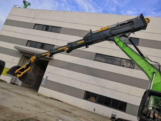 Cánh tay vỏ sò có thể mở rộng bằng bạc cho Máy đào 15 tấn Bán kính đào dọc tối đa 6430mm
