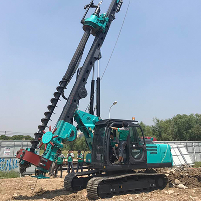 Trình điều khiển cọc CFA tĩnh thủy lực Bánh xích 16m Máy khoan quay 150kN.M