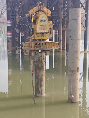 Bảng đống điện Vibro Double Clamp 45kw Excavator gắn Vibro Hammer