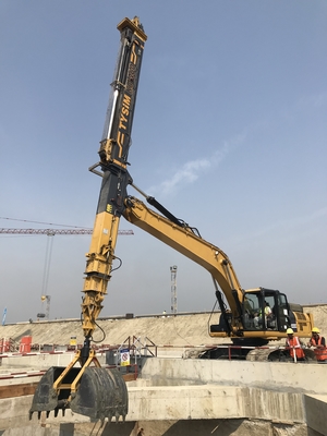 Chất lượng cao KM150 an toàn động cơ bánh xe nhỏ robot Boom Excavator cánh tay kính thiên văn