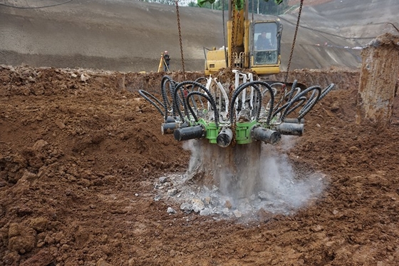 Chuyên đường đống 350-1800mm Máy ép thủy lực trong Động cơ đống Max dòng chảy xi lanh đơn 20L/min