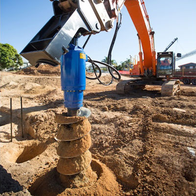 Máy khoan đất thủy lực tròn 65mm với 2 trục đầu ra tùy chọn